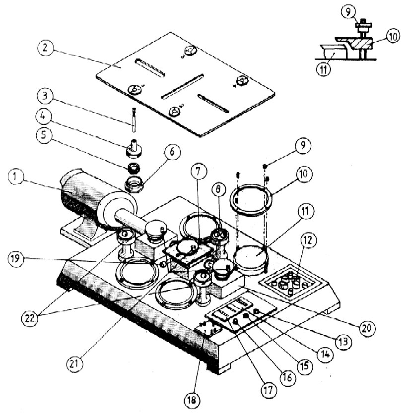 Early patent design of the James Heal Martindale tester. © James Heal